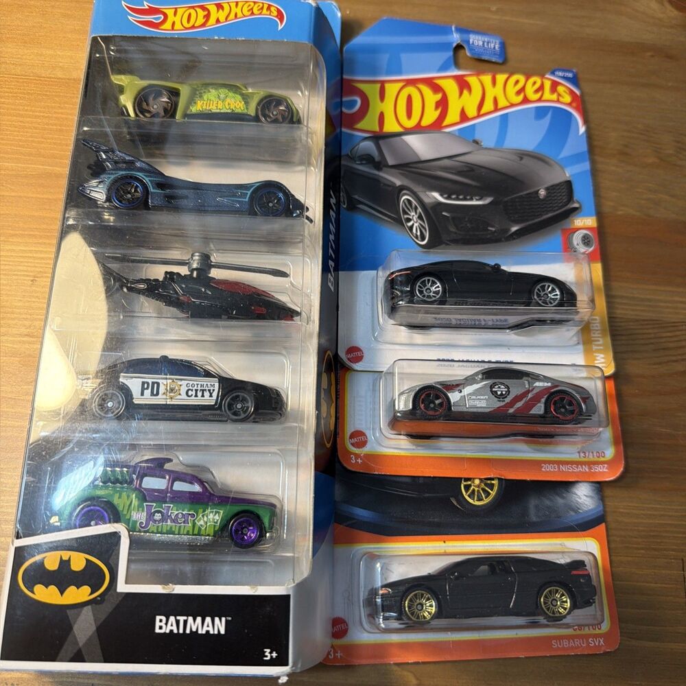 Lot Of Hot Wheels Matchbox Batman Jaguar Nissan Subaru